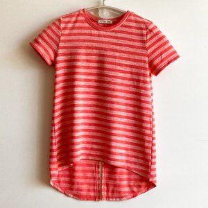 Girls Striped Short Sleeve Knit Tunic top.